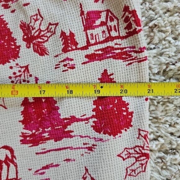Sleep By Cacique Womens Red Christmas Toile Thermal Pajama Lounge Pants 22 / 24 - Picture 6 of 10